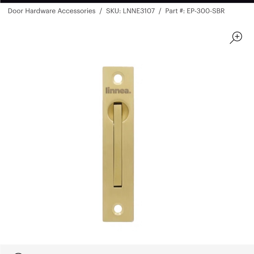 New in box - gold pocket door edge pull